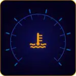 آمپر دمای آب (سیستم خنک کننده موتور) چراغ آمپر دمای آب سیستم خنک کننده موتور