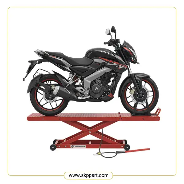 جک بالابر موتورسیکلت قیچی بادی، پدالی