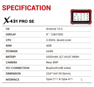 دیاگ لانچ x431 pro 3 se 4 مشخصات launch x431 pro se