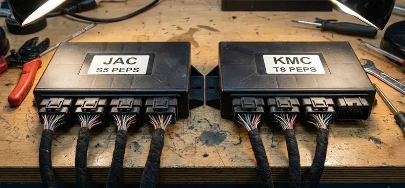 ۷ نکته مهم در عیب یابی تخصصی سیستم کیلس (PEPS) جک و لیفان 2 مقایسه سوکت های یونیت کیلس (PEPS) جک S5 و KMC T8؛ تفاوت در تعداد پین های استفاده شده.